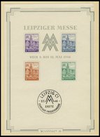 WEST-SACHSEN Bl. 5SX (*), 1946, Großblock Leipziger Messe, Wz. 1X, Type I, Mit Schutzhülle, Pracht, Mi. (500.-) - Andere & Zonder Classificatie