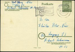 WEST-SACHSEN P 16 BRIEF, 1945, 5 Pf. Grün Auf Ortskarte, Stempel LEIPZIG VOLKSSOLIDARITÄT GEGEN VOLKSNOT, Feinst, Mi. 20 - Andere & Zonder Classificatie