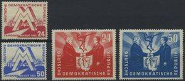 DDR 282-85 **, 1951, Frühjahrsmesse Und Deutsch-polnische Freundschaft, 2 Prachtsätze, Mi. 72.- - Andere & Zonder Classificatie