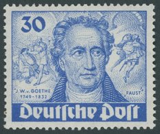 BERLIN 63I **, 1949, 30 Pf. Goethe Mit Abart Farbpunkt Links Neben J Von J.W. V. Goethe, Postfrisch, Pracht, Mi. 80.- - Autres & Non Classés