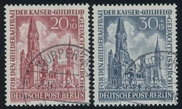 BERLIN 108/9 O, 1953, 20 Und 30 Pf. Gedächtniskirche, 2 Prachtwerte, Gepr. D. Schlegel, Mi. 155.- - Altri & Non Classificati