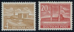 BERLIN 112/3 **, 1953/4, 4 Und 20 Pf. Berliner Bauten, Postfrisch, Pracht, Mi. 70.- - Other & Unclassified