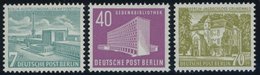 BERLIN 121-23 **, 1954, 7 - 70 Pf. Berliner Bauten, Postfrischer Prachtsatz, Mi. 130.- - Altri & Non Classificati