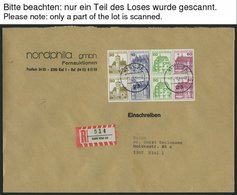 ZUSAMMENDRUCKE H-Bl. 18-20 BRIEF, 1977-80, Heftchenblätter Burgen Und Schlösser, Je Mit Zusatzfrankatur Auf Einschreib-  - Zusammendrucke