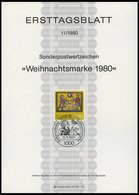 ERSTTAGSBLÄTTER 614-36 BrfStk, 1980, Kompletter Jahrgang, ETB 1 - 11/80, Pracht - Andere & Zonder Classificatie