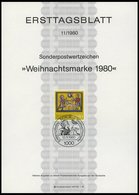 ERSTTAGSBLÄTTER 614-36 BrfStk, 1980, Kompletter Jahrgang, ETB 1 - 11/80, Pracht - Otros & Sin Clasificación