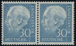 BUNDESREPUBLIK 187 Paar **, 1954, 30 Pf. Heuss Im Waagerechten Paar, Postfrisch, Pracht, Mi. 100.- - Altri & Non Classificati