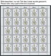 BUNDESREPUBLIK 1631-35KB **, 1992, Kostbare Uhren Im Bogensatz (25) Mit Abart 1635I, Postfrisch, Fast Nur Pracht (ein Bo - Altri & Non Classificati