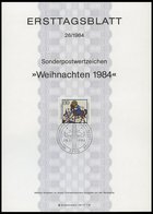 ERSTTAGSBLÄTTER 1197-1233 BrfStk, 1984, Kompletter Jahrgang, ETB 1 - 26/84, Pracht - Sonstige & Ohne Zuordnung