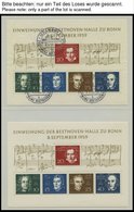 LOTS **,o , Fast Nur Gestempelte Dublettenpartie Blocks Von 1959-84 In 2 Spezialalben, U.a. Bl. 2 (2x Postfrisch, 1x Ges - Gebruikt