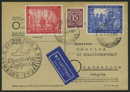 ERST-UND ERÖFFNUNGSFLÜGE 2301 BRIEF, 1.5.48, Hamburg-Brüssel, Flugbestätigungsstempel In Schwarz (Gefälligkeitsabstempel - Briefe U. Dokumente