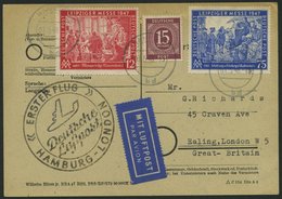 ERST-UND ERÖFFNUNGSFLÜGE 2303 BRIEF, 1.5.48, Hamburg-London, Flugbestätigungsstempel In Schwarz (Gefälligkeitsabstempelu - Storia Postale