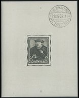 BELGIEN Bl. 3 **, 1935, Block SITEB, Ersttagsstempel Im Rand, Pracht, Mi. 400.- - Autres & Non Classés