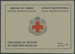 BELGIEN MH I **, 1953, 2 Fr. Rotes Kreuz Im Markenheftchen, Oberer Heftchenblatttext In Französisch, Pracht, Mi. 80.- - Other & Unclassified