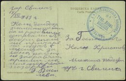 BULGARIEN 1913, Feldpost-Ansichtskarte Mit Blauem Truppenstempel Des 1. Fahrenden Krankenhauses Der 8. Division ST. ZAGO - Sonstige & Ohne Zuordnung