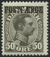 POSTFÄHREMARKEN Pf 8 *, 1922, 50 Ø Olivgrau, Falzrest, Pracht - Sonstige & Ohne Zuordnung