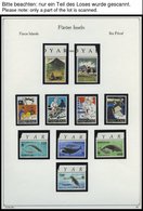 FÄRÖER **, Bis Auf Einige Wenige Werte Komplette Postfrische Sammlung Färöer Von 1990-97 Auf KA-BE Seiten, Prachterhaltu - Autres & Non Classés