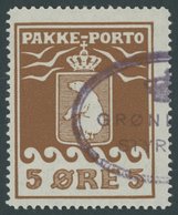 GRÖNLAND - PAKKE-PORTO 6A O, 1918, 5 Ø Hellrotbraun, Pracht, Mi. 100.- - Paketmarken