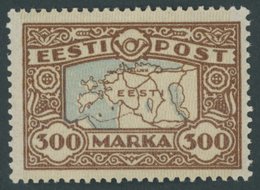 ESTLAND 54 *, 1924, 300 M. Landkarte, Falzrest, Pracht - Estonia