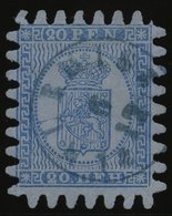 FINNLAND 8C O, 1866, 20 P. Blau, Blauer K2 NURMIS, Alle Zungen, Pracht - Autres & Non Classés