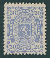 FINNLAND 16By *, 1881, 20 P. Blau, Gezähnt L 121/2, Falzrest, Pracht, Mi. 70.- - Autres & Non Classés