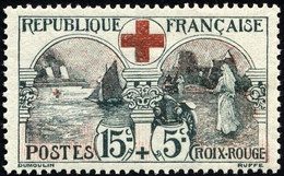 FRANKREICH 136 *, 1918, 15 C. Rotes Kreuz, Falzrest, Pracht, Mi. 150.- - Altri & Non Classificati