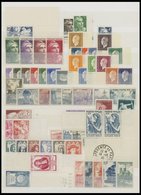 SAMMLUNGEN **, Postfrische Teilsammlung Frankreich Von 1945-60 Mit Mittleren Ausgaben, U.a. Mi.Nr. 782, 1120, 1132-34, P - Sammlungen