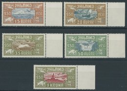 ISLAND 142-46 **, 1930, Flugpostmarken Allthing, Prachtsatz, Mi. 400.- - Sonstige & Ohne Zuordnung