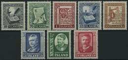 ISLAND 287-91,293-95 **, 1953/4, Island-Manuskripte Und Hafstein, 2 Prachtsätze, Mi. 80.- - Sonstige & Ohne Zuordnung