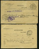 LETTLAND 1931/8, PAVESTE Und AICINAJUMS, 2 Benachrichtigungsscheine, Feinst/Pracht - Lettonia