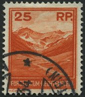 LIECHTENSTEIN 119 O, 1933, 25 Rp. Valünatal Und Naafkopf, Pracht, Mi. 100.- - Sonstige & Ohne Zuordnung