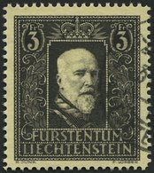 LIECHTENSTEIN 171 O, 1938, 3 Fr. Fürst Franz I, Pracht, Mi. 120.- - Altri & Non Classificati