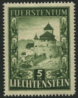 LIECHTENSTEIN 309 **, 1952, 5 Fr. Vaduz, Pracht, Mi. 280.- - Sonstige & Ohne Zuordnung