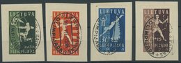 LITAUEN 417-20 BrfStk, 1938, Nationale Sportspiele, Sonderstempel, Prachtsatz, Mi. 60.- - Lituanie