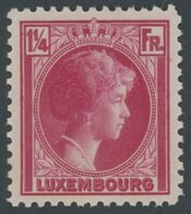 LUXEMBURG 257 **, 1934, 11/4 Fr. Karmin, Postfrisch, Pracht, Mi. 70.- - Dienstmarken
