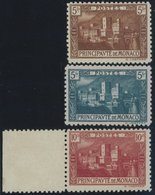 MONACO 62-64 **, 1922/4, 5 - 10 Fr. Einheimische Motive, 3 Postfrische Prachtwerte, Mi. 102.- - Autres & Non Classés