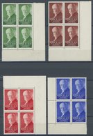 NORWEGEN 172-75 VB **, 1935, Nansen-Fond In Eckrandviererblocks, Postfrischer Prachtsatz, Mi. (160.-) - Used Stamps