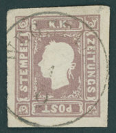ÖSTERREICH BIS 1867 17a O, 1858, 1.05 Kr. Dunkellila, K1 WEGSTADL, Breitrandig, Kabinett, Fotobefund Dr. Ferchenbauer, M - Used Stamps