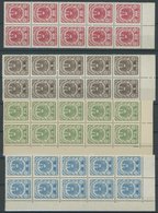 ÖSTERREICH 1918-1938 312-20 **, 1920/1, Wappen, 10 Postfrische Sätze In Bogenteilen, Pracht, Mi. 100.- - Andere & Zonder Classificatie