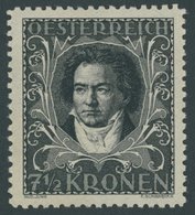 ÖSTERREICH 1918-1938 420B **, 1922, 71/2 Kr. Beethoven, Gezähnt L 111/2, Postfrisch, Pracht, Mi. 400.- - Altri & Non Classificati
