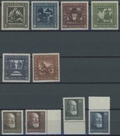 ÖSTERREICH 1918-1938 488-97 **, 1926/8, Nibelungensage Und 10 Jahre Republik, 2 Postfrische Prachtsätze, Mi. 90.- - Sonstige & Ohne Zuordnung