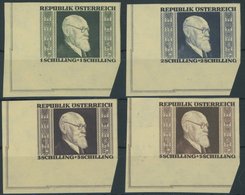 ÖSTERREICH 1945-1949 772-75B **, 1946, Renner, Ungezähnt, Postfrischer Prachtsatz, Mi. 280.- - Sonstige & Ohne Zuordnung