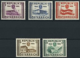 ÖSTERREICH 1012-16 **, 1955, Unabhängigkeit, Prachtsatz, Mi. 60.- - Gebruikt