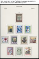 SAMMLUNGEN **, Postfrische Sammlung Österreich Von 1976-96 In 2 KA-BE Falzlosalben, Bis 1992 Und 1994/5 Komplett, Dabei  - Verzamelingen