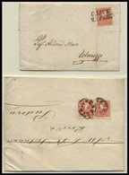 LOMBARDEI UND VENETIEN 1858/61, 8 Verschiedene Belege Aus Mi.Nr. 9 - 13, Dabei 2 Mit Mischfrankatur, Unterschiedliche Er - Lombardo-Veneto