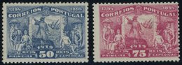 PORTUGAL 101/2 *, 1894, 50 Und 75 R. Heinrich Der Seefahrer, Starke Falzreste, 2 Werte Feinst, Mi. 120.- - Gebruikt