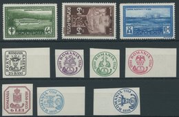 RUMÄNIEN 446-48,50-56 **, 1932, Postbeamte Und 75 Jahre Briefmarken, 2 Postfrische Prachtsätze, Mi. 80.- - Sonstige & Ohne Zuordnung