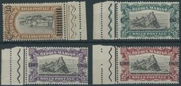 SAN MARINO 105-08 **, 1924, 30 C. Auf 45 C. - 2 L. Auf 3 L. Kriegsverletzte, Postfrischer Prachtsatz, Mi. 150.- - Sonstige & Ohne Zuordnung