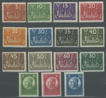 SCHWEDEN 144-58 **, 1924, Weltpostkongress, 10, 80 Ö Und 1 Kr. Zahnfehler Sonst Prachtsatz, Mi. 1300.- - Gebraucht