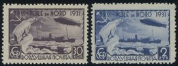 SOWJETUNION 402A,405A **, 1931, 30 K. Und 2 R. Polarfahrt, Gezähnt L 121/2, Postfrisch, 2 Prachtwerte, Mi. 140.- - Otros & Sin Clasificación